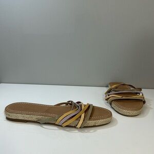 Madewell The Kathryn Espadrille Slide Leather Sandals Size 9